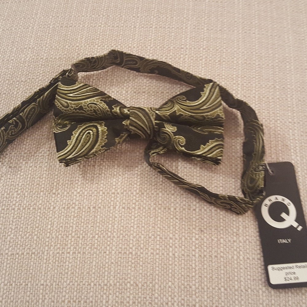 Q Brand Men's Boys' Paisley Adjustable Bow Tie